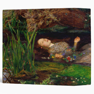 Ophelia, John Everett Millais 3 Ring Binder