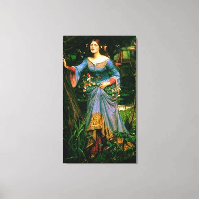 Ophelia ~ John William Waterhouse Canvas Print (Front)
