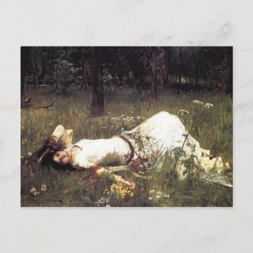 Ophelia Laying in the Meadow Postcard