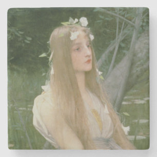 Ophelia (oil on canvas) stone coaster