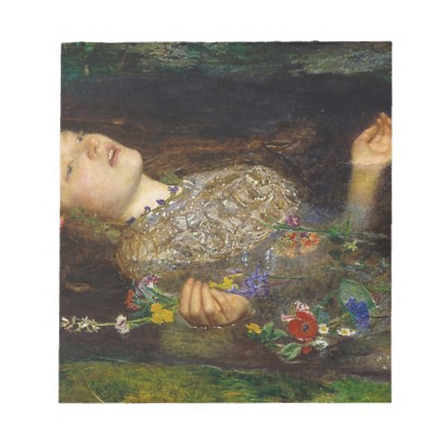 Ophelia Painting By John Everett Millais Notepad