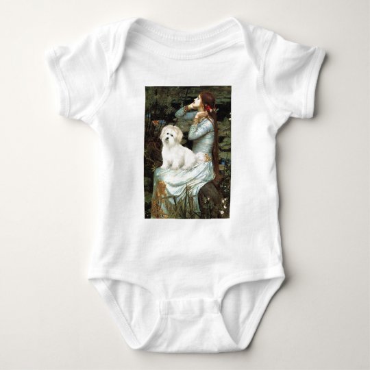 Ophelia Seated - Coton de Tulear 7 Baby Bodysuit