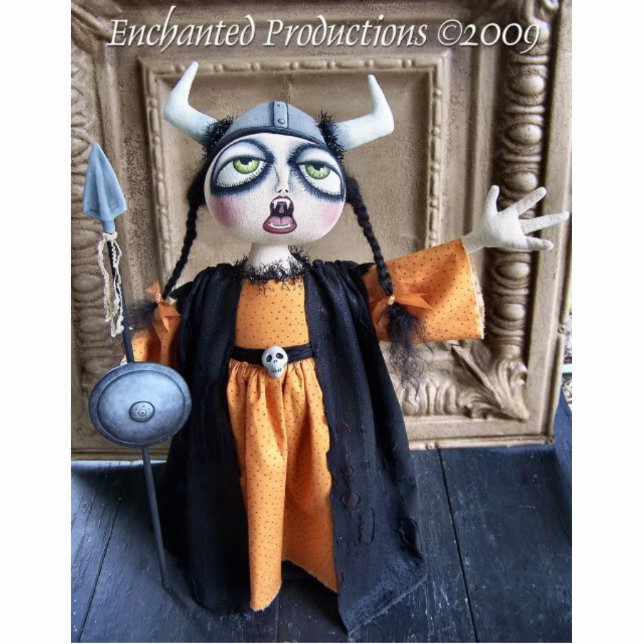 Ophelia the Opera Singer Photo Sculpture Pin (Front)