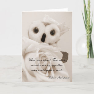 Ophelia - The Romantic Owl Card