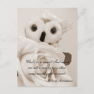 Ophelia - The Romantic Owl Postcard