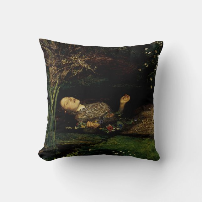 Ophelia Throw Pillow (Front)