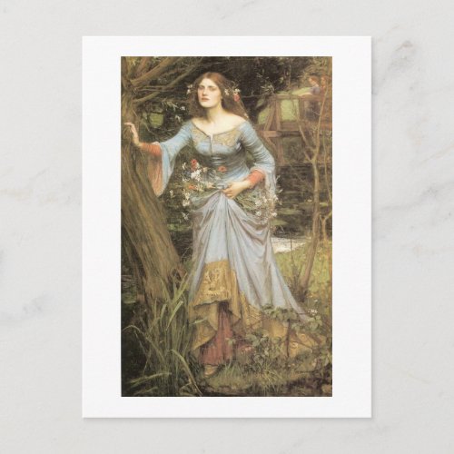 Ophelia with a Bouquet Postcard