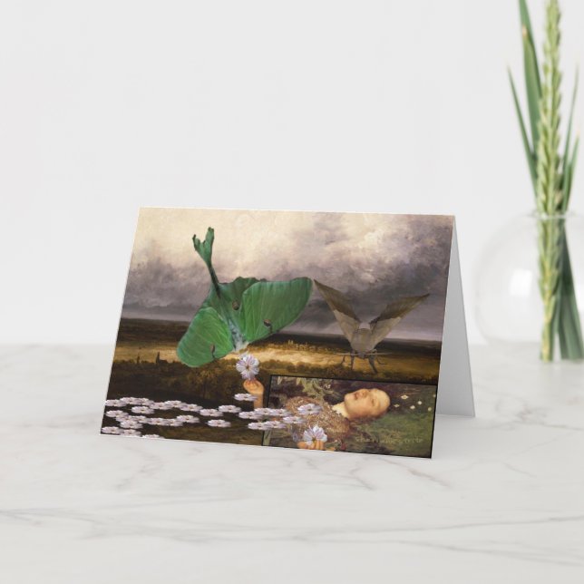 Ophelia With Moths Card (Front)