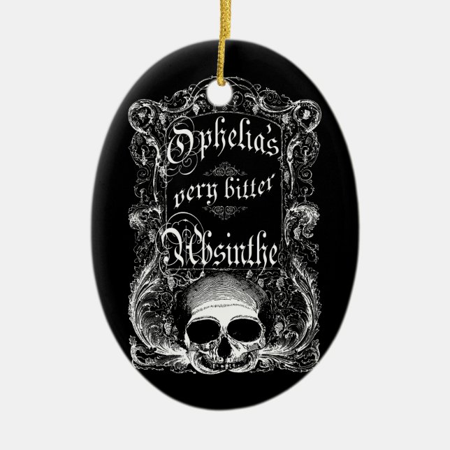 Ophelia's Very Bitter Absinthe Ceramic Ornament (Front)