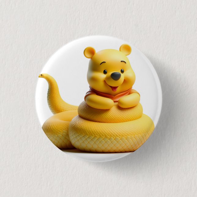 Ophidiophobia Winnie the Pooh 1 Button (Front)