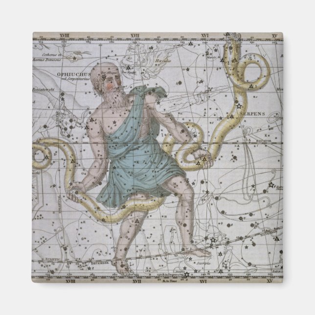 Ophiuchus or Serpentarius, from 'A Celestial Atlas Magnet (Front)