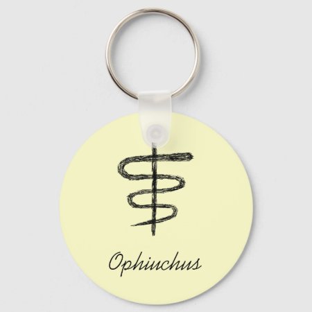 Ophiuchus. Zodiac Sign. Black Sketch. Keychain