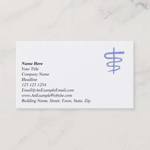 Ophiuchus. Zodiac Sign in Blue. Business Cards
