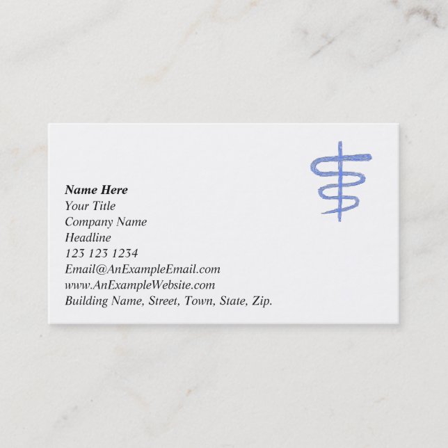 Ophiuchus. Zodiac Sign in Blue. Business Card (Front)