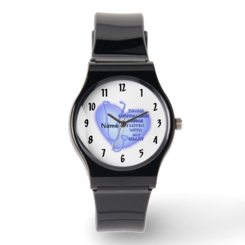 Ophthalmic Nurse  Heart custom name Watch