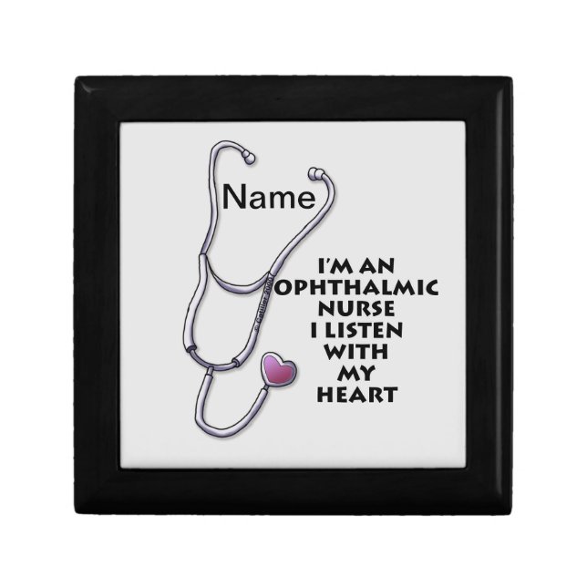 Ophthalmic Nurse Heart custom nurses gift box (Front)