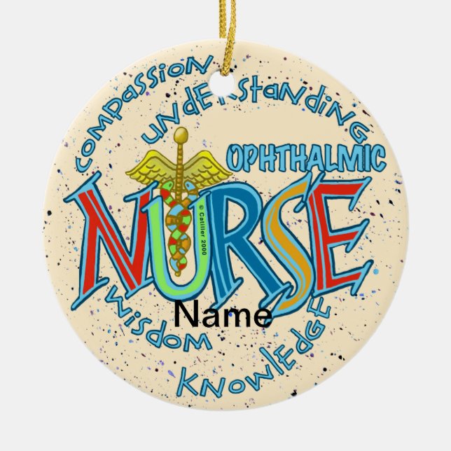 Ophthalmic Nurse Motto nurse ornament (Front)