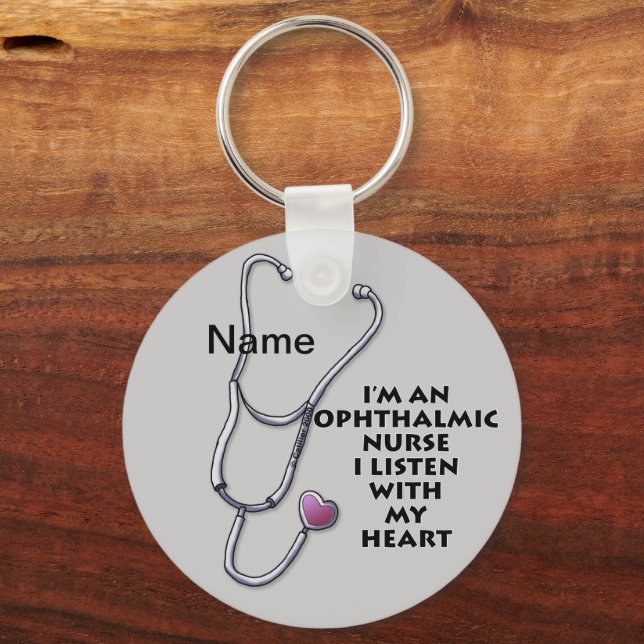 Ophthalmic Stethoscope nurse Keychain (Front)