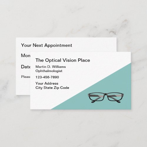 Ophthalmologist And Optical Store Business Cards