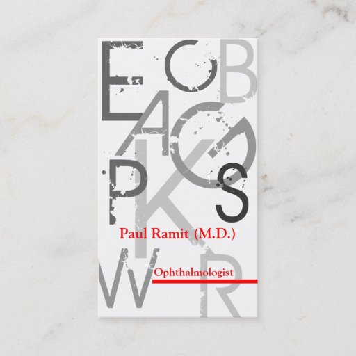 Customizable Ophthalmologist Appointment Business Card