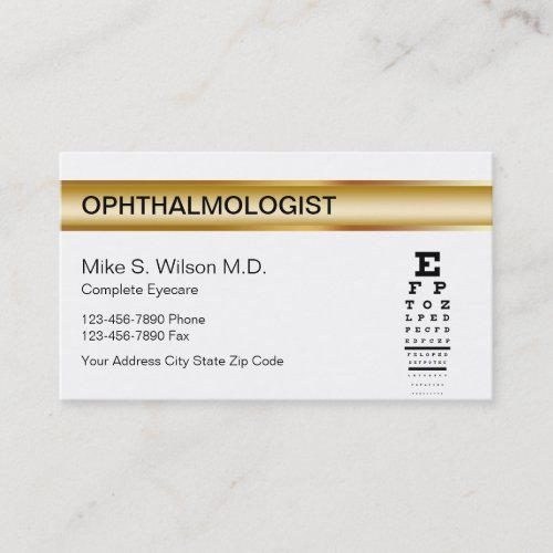 Ophthalmologist Business Cards
