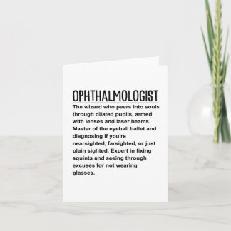 Ophthalmologist card