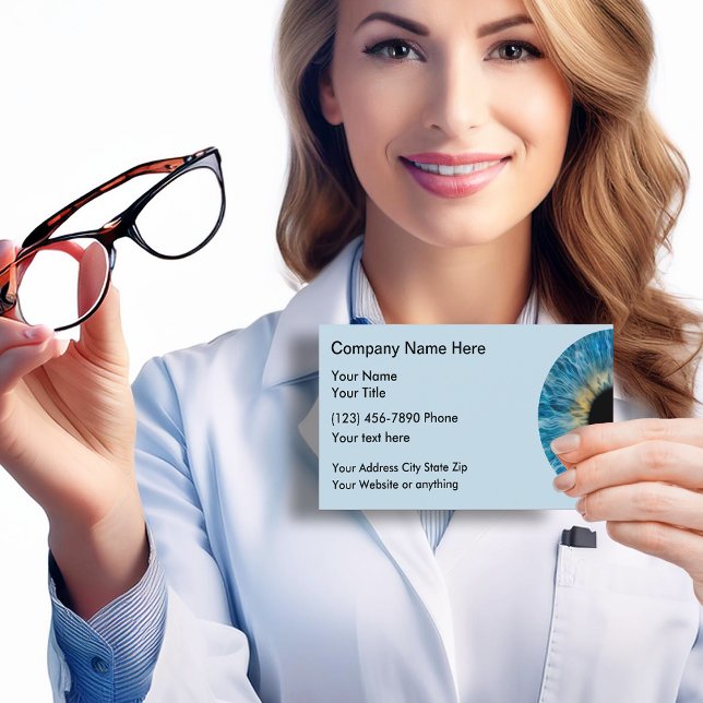 Ophthalmologist Eye Doctor Office Business Card (Creator Uploaded)