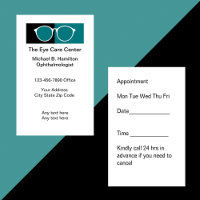 Ophthalmologist Medical Appointment Business Card