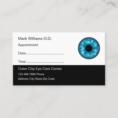Ophthalmologist Medical Appointment Business Cards