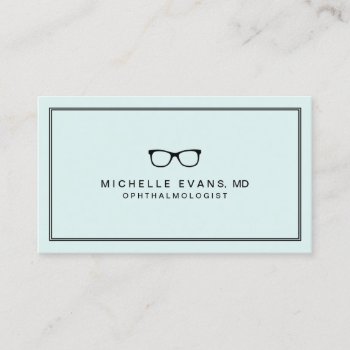 Ophthalmologist Mint Green Business Cards by whimsydesigns at Zazzle