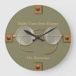 Ophthalmologist, Optometrist, Optician Spectacles Large Clock