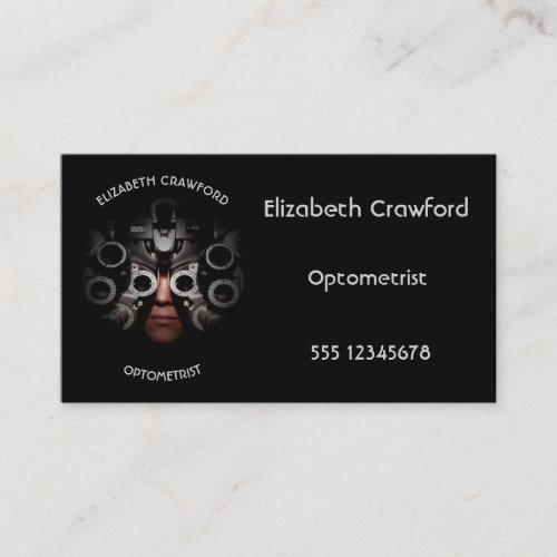 Ophthalmologist Optometrist Optician Test Vision Business Card