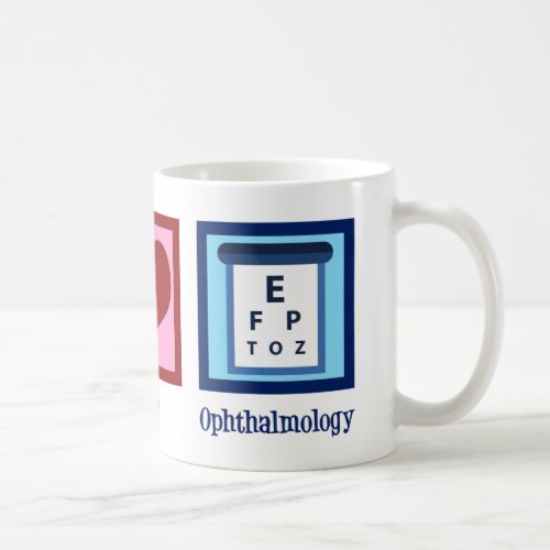 Ophthalmologist Peace Love Ophthalmology Coffee Mug