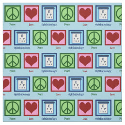 Ophthalmologist Peace Love Ophthalmology Fabric