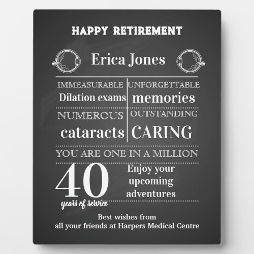 Ophthalmologist retirement gift for boss
