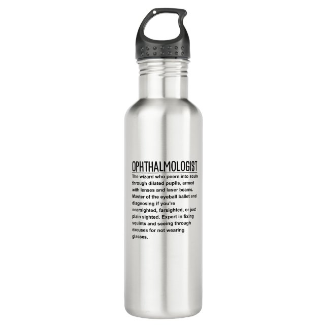 Ophthalmologist  stainless steel water bottle (Front)