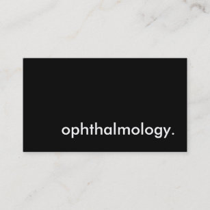 ophthalmology. business card