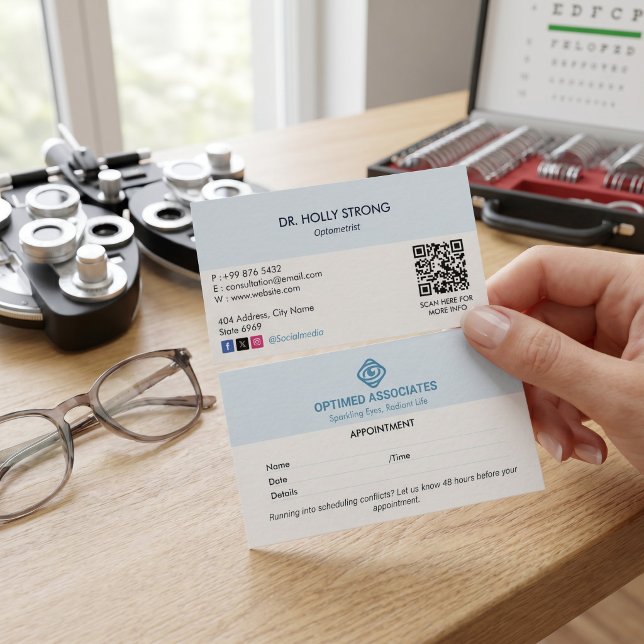 Ophthalmology Clinic Business | Clean Appointment Card (Creator Uploaded)