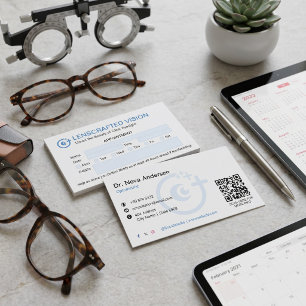 Ophthalmology Clinic Business Clean Appointment Card