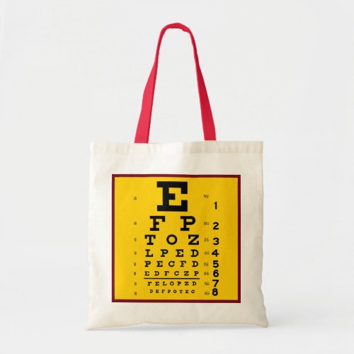 Ophthalmology Eye Chart Economical Optometry Tote Bag