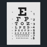 Ophthalmology Eye Chart Novelty Optometry Pop Art Faux Canvas Print<br><div class="desc">Developed in 1862 to measure visual acuity,  the Snellen chart is named after Dutch ophthalmologist Herman Snellen. Customize with a different background color of your choice; add a name or other text for a personal touch at no extra cost,  with the easy-to-use Zazzle editing tools!</div>