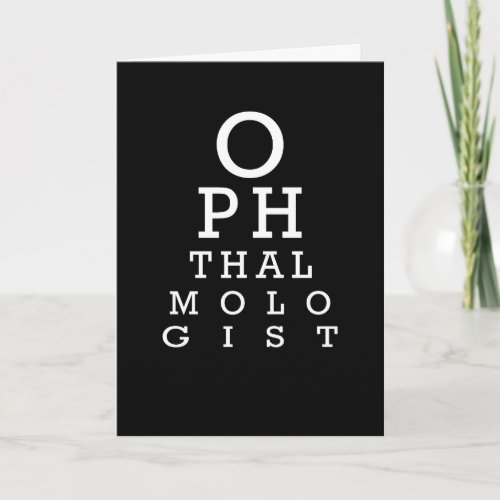 Ophthalmology Eye Chart Vision Test Card