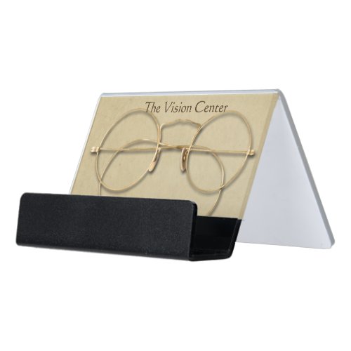 Ophthalmology Optometry or Optician Desk Business Card Holder