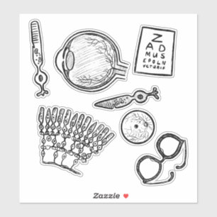 Ophthalmology Sketches Sticker