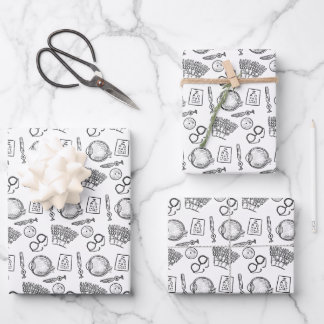 Ophthalmology Sketches Wrapping Paper Sheets