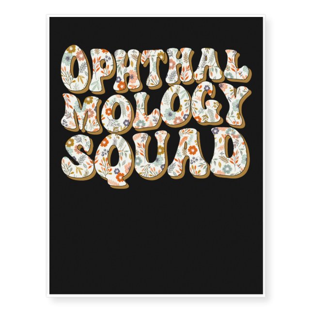 Ophthalmology Squad Temporary Tattoos (Front)