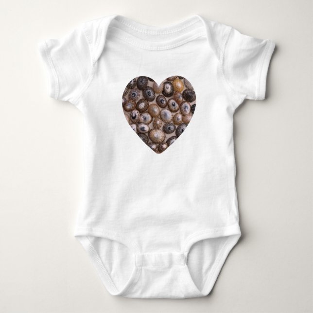 Opihi Heart Baby Outfit Baby Bodysuit (Front)