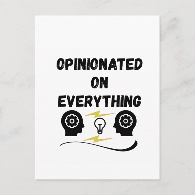 Opinionated On Everything Postcard (Front)