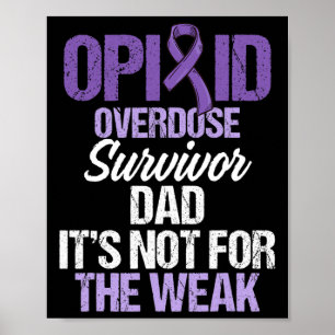 Opioid Overdose Awareness Warrior Survivor &#   Poster