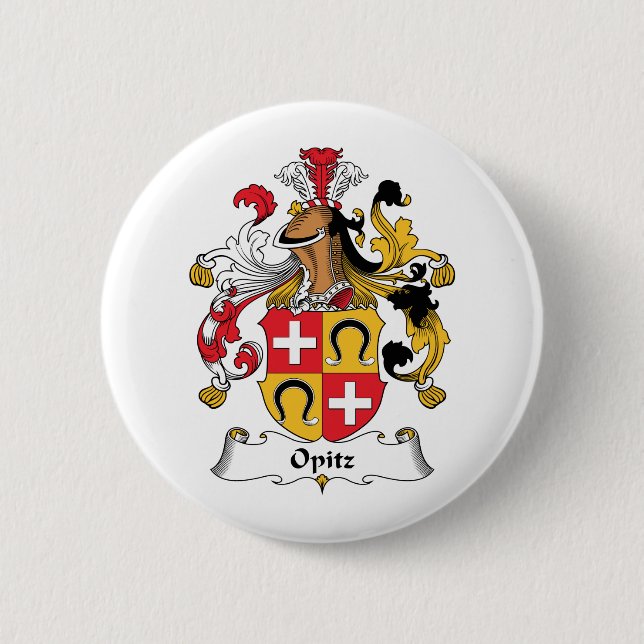 Opitz Family Crest Pinback Button (Front)